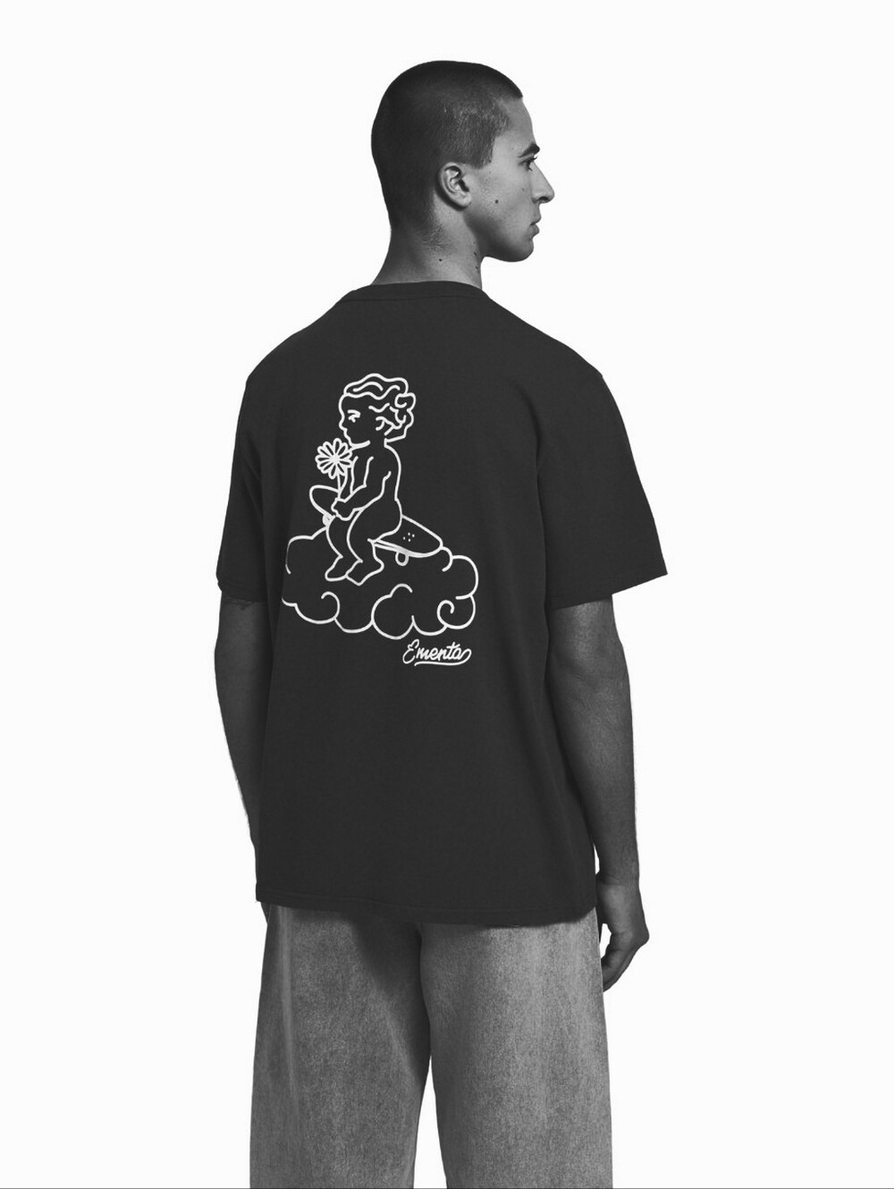 Camiseta Ementa Cloudly Black Sky Blue Tee Xl
